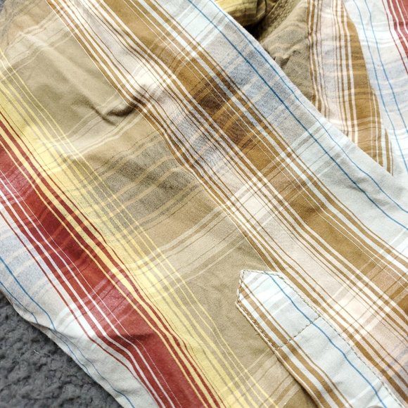 Fossil Pearl Snap Plaid Button Shirt Multicolor Mens XL Long Sleeve - Picture 6 of 8